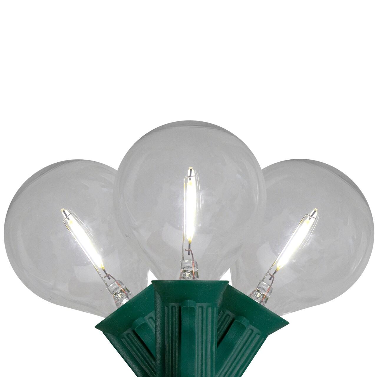 Northlight LED G50 Globe Christmas String Lights - Pure White - 10' Green Wire - 10ct